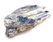 Large Blue Kyanite Crystal, Rough Natural Gemstone from Brazil, Weighs 8.9oz. (276.8 grams), Metaphysical, New Age, Reiki Healing - DumbBunnyDesigns