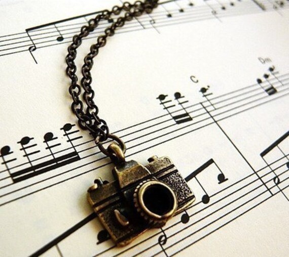 Vintage Camera Charm Necklace by MaruMaru on Etsy