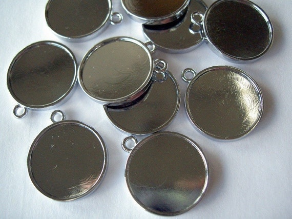 Bezel Cup Jewelry Blanks Pendants Double Sided 20   Used With 