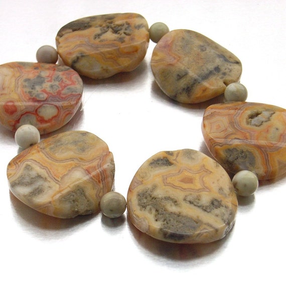Crazy lace agate and picasso jasper von BlueForestJewellery auf Etsy