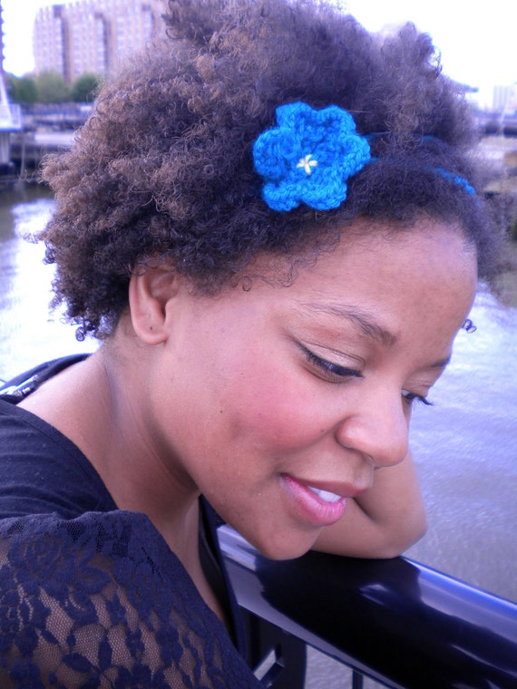 Blue Flower Headband