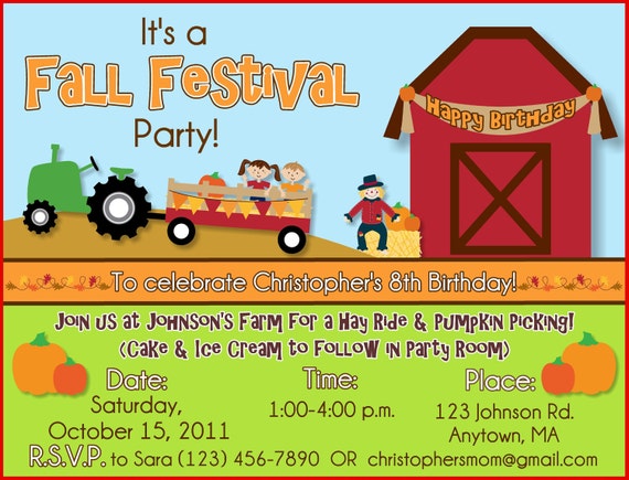 Fall Festival Invitation Wording 3