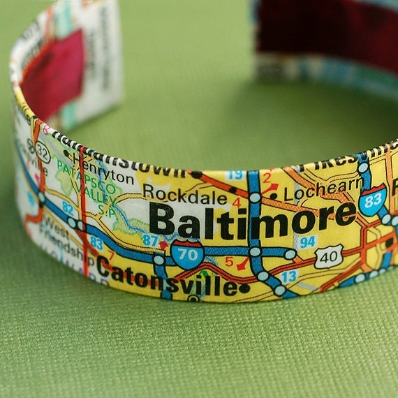 Baltimore cuff bracelet on etsy 