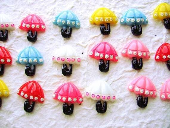 WHOLESALE Kawaii Umbrella  Cabochons 18 DecoSweets by DecoSweets