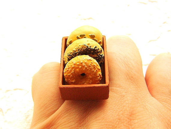 Bagel Ring by SouZouCreations on Etsy