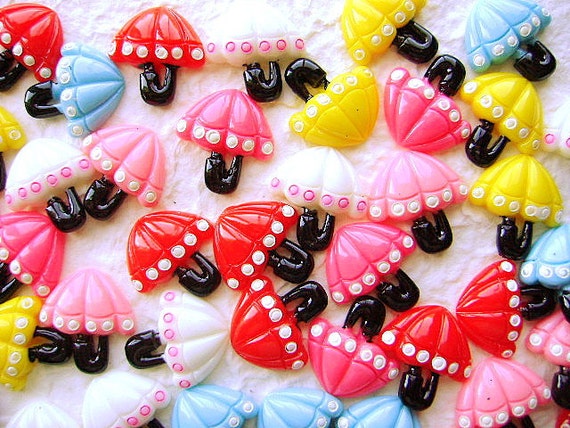 WHOLESALE Kawaii Umbrella  Cabochons 60   DecoSweets by DecoSweets