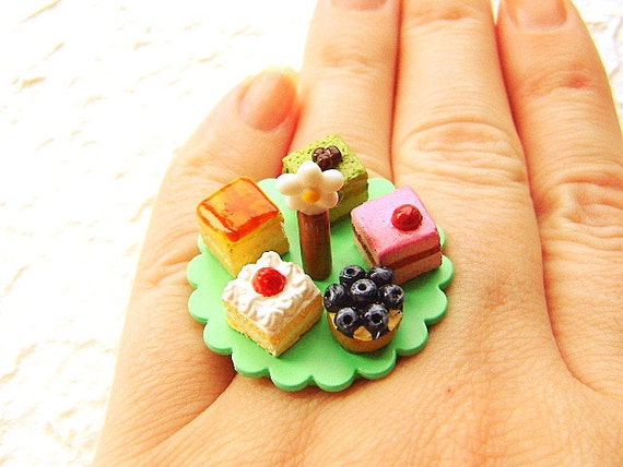 Dessert Cake Sweets Ring B by SouZouCreations on Etsy