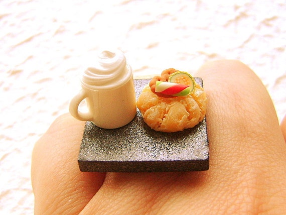 Hot Chocolate Cake Miniature Food Rings by SouZouCreations