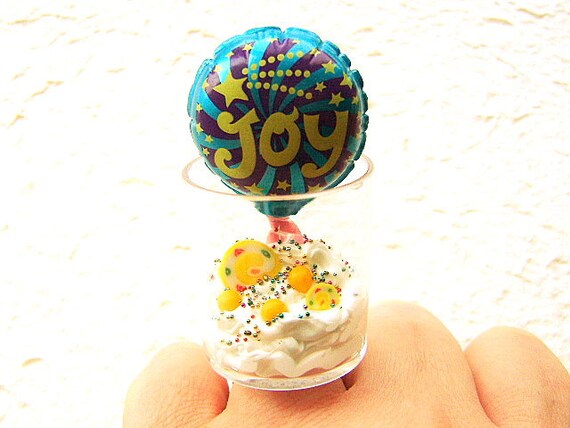 Kawaii Food Ring Vanilla Ice Cream Candy Joy  by SouZouCreations