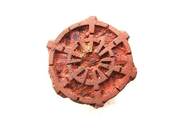Vintage  Japanese Rubber Stamp Water Wheel 26 by vintagefromjapan