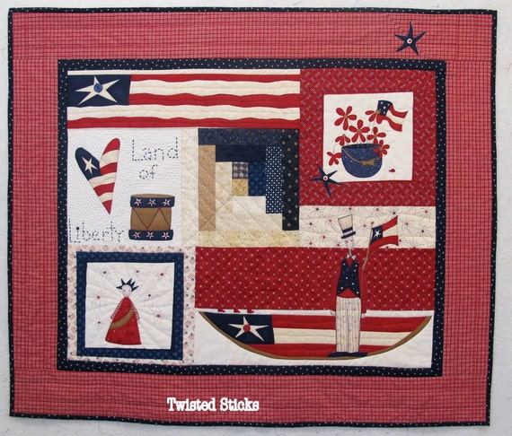 QUILTED WALL HANGING Land of Liberty  Ready to von twistedsticks