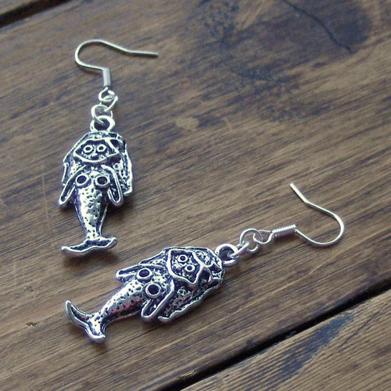 Mermaid Charm Earrings by beadingshaz on Etsy