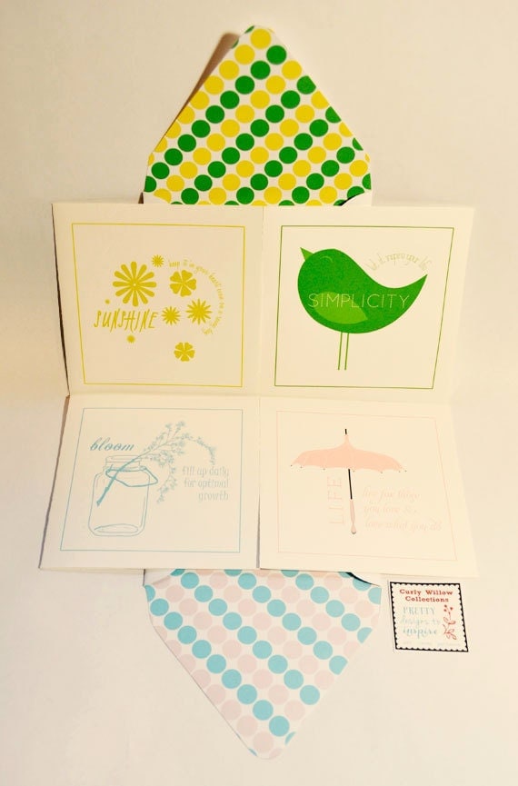 SPRING, Stationary, Greeting card, Bird, Umbrella, Floral, Ball Jar, Motivation Set