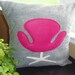 Modern Pillow COVER -As seen in Atomic Ranch Magazine -Mid Century  Swan Chair-