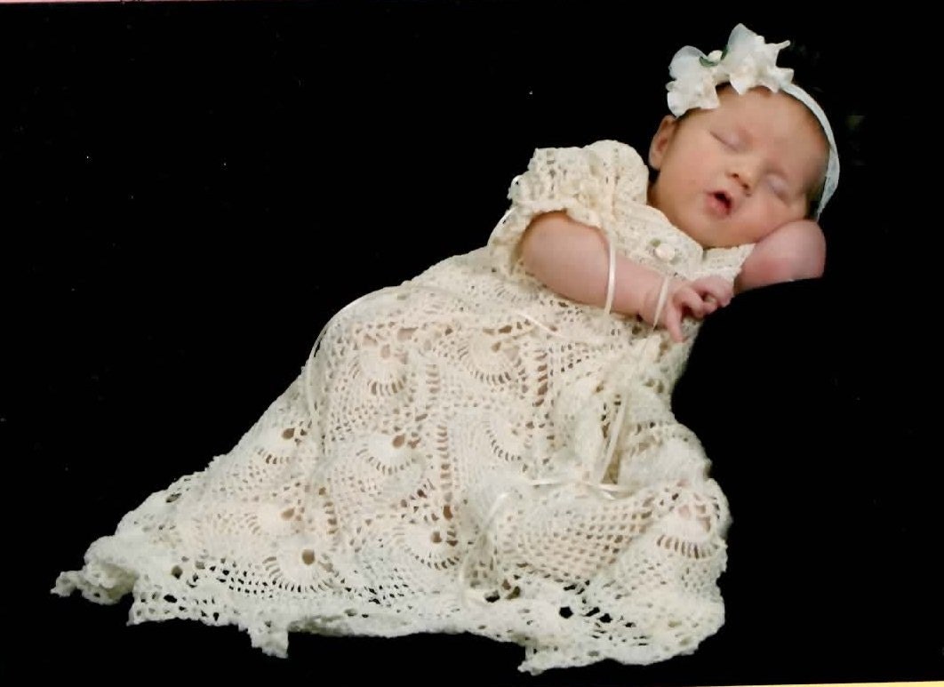 Heirloom crochet christening dress/robe [294] - ВЈ1.75 : Patterns