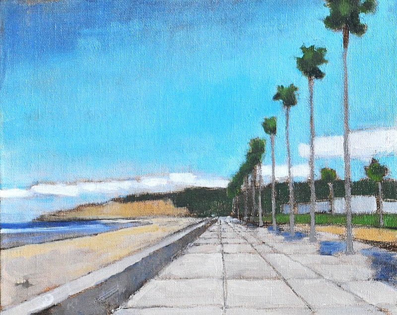 Palms along the beach in La Jolla California