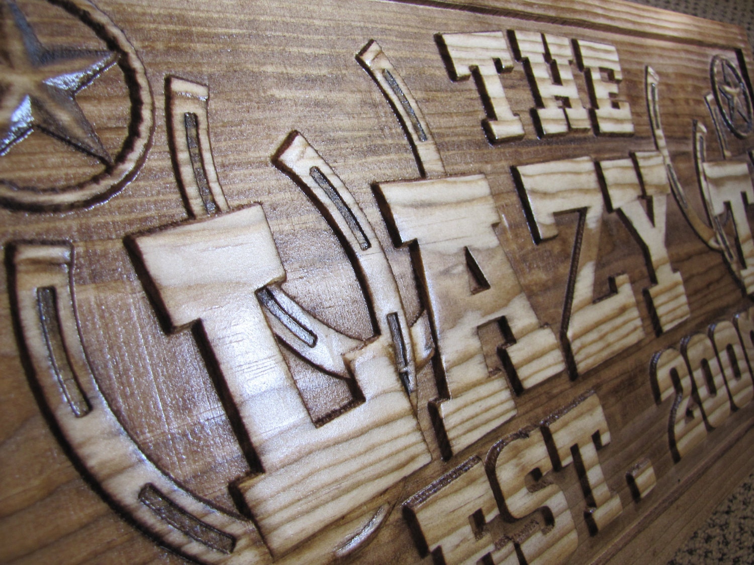 Personalized Sign Custom Carved Family Last Name Barn 