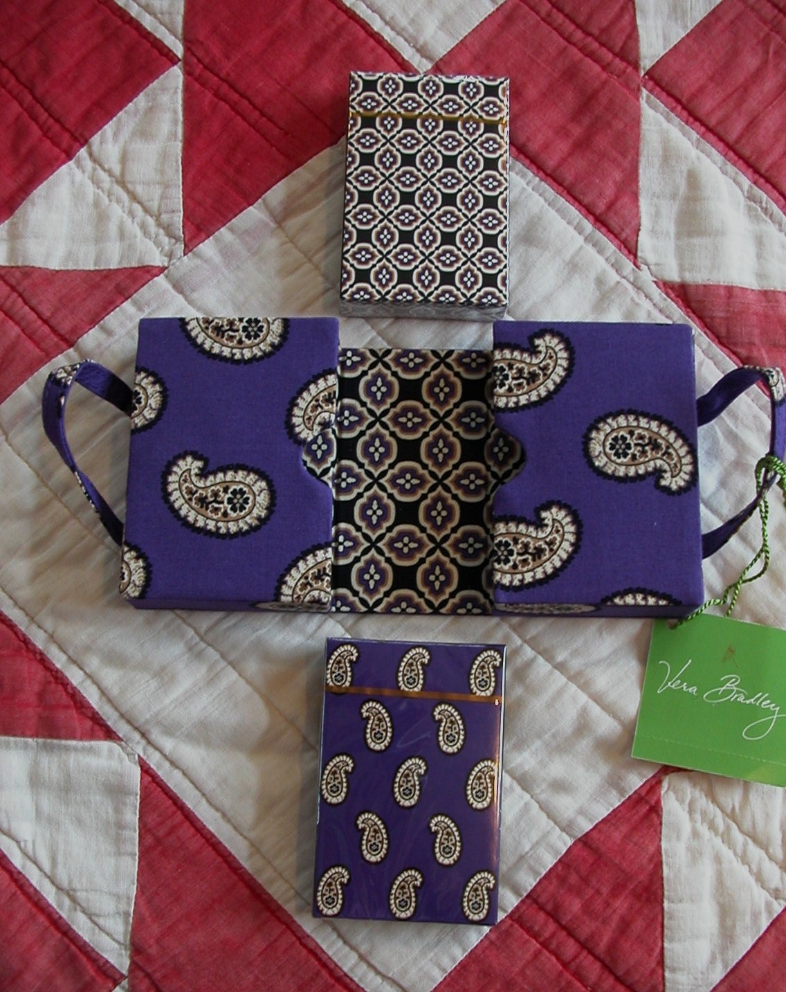   Limited Ed Vera Bradley NWT Simply Violet Cards & RARE Little Hip Bag