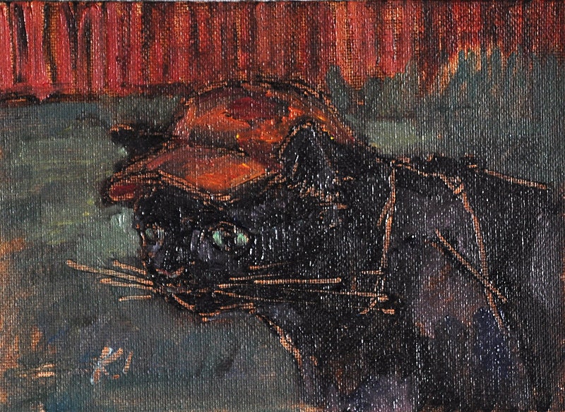 Custom cat painting in San Diego, California
